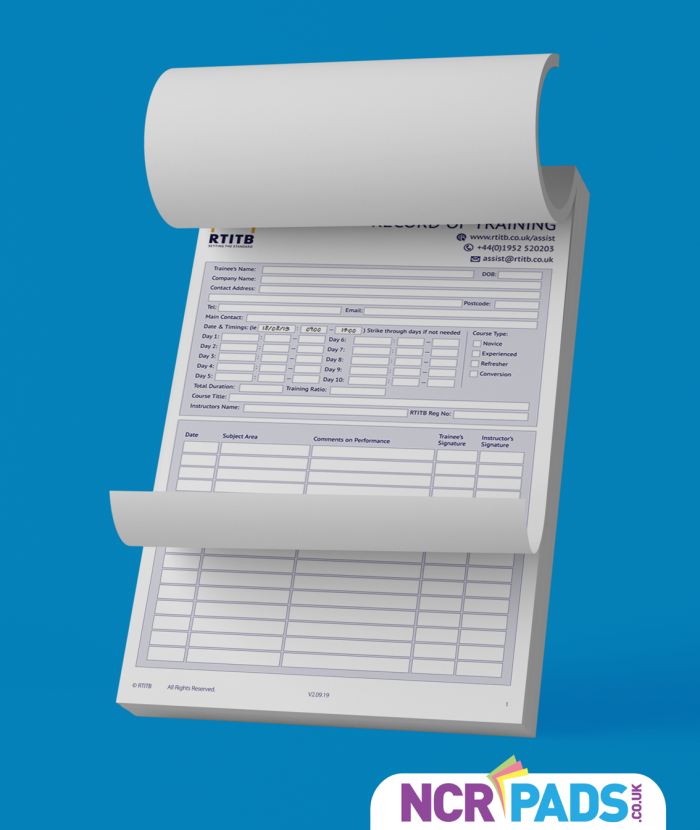 a4 and a5 ncr pad printing in full colour printing