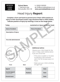 Head Injury Forms