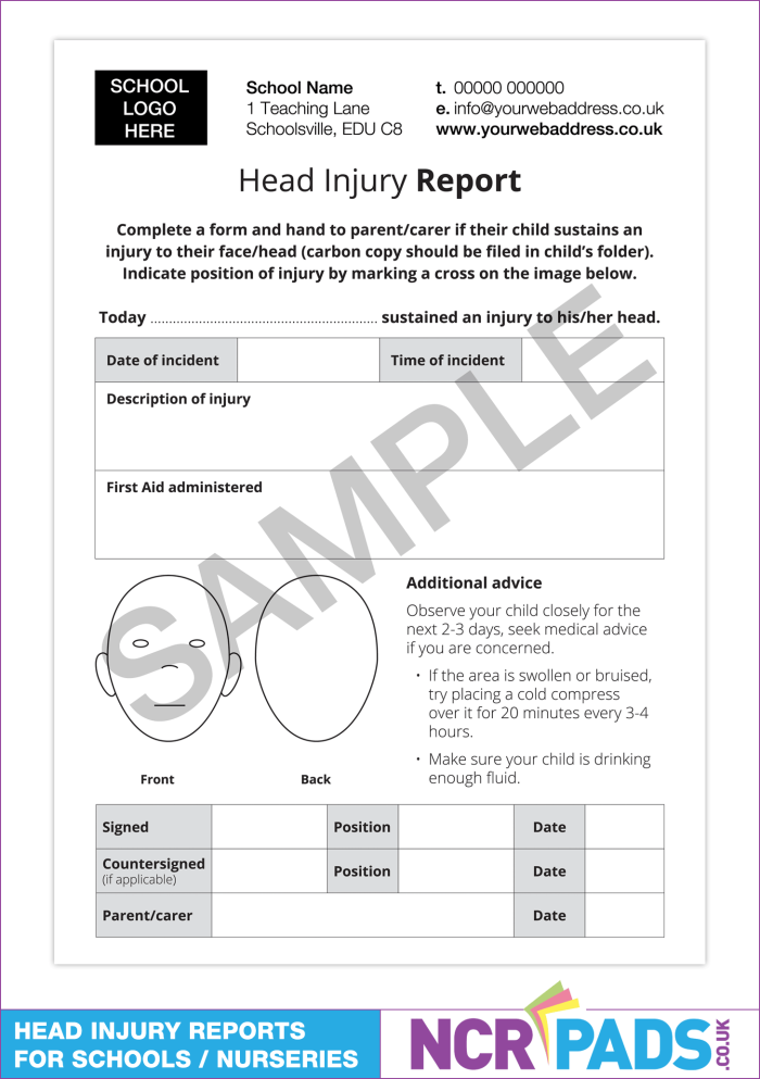 Head Injury Reports
